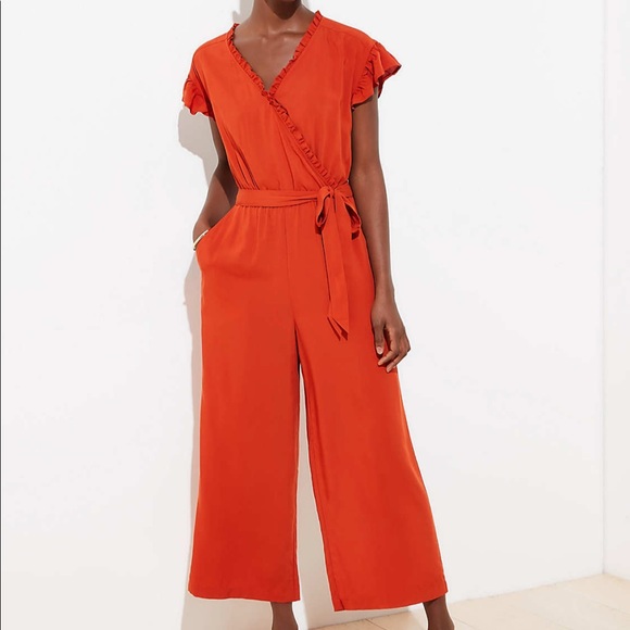 LOFT Dresses & Skirts - NWT Loft petite ruffle sleeve jumpsuit